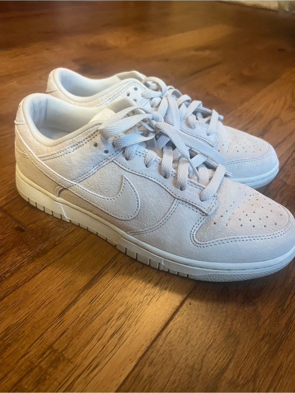 Nike Low-Top Suede Dunks in Light Beige